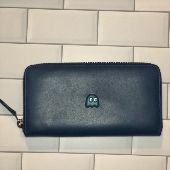 Coach | PAC-MAN Ghost Limited Edition Zip Around Accordion Wallet | Inky - Picture 10 of 15